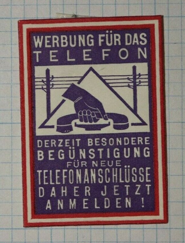 Phone Commerce Sales German Telemarketer Poster Stamp ADs