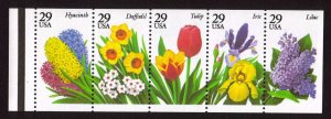 MALACK 2764a, 29c Garden Flowers,  Booklet Pane n4935