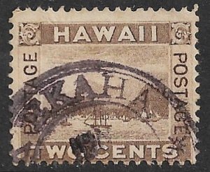 HAWAII 1894 2c View of Honolulu Issue Sc 75 VFU