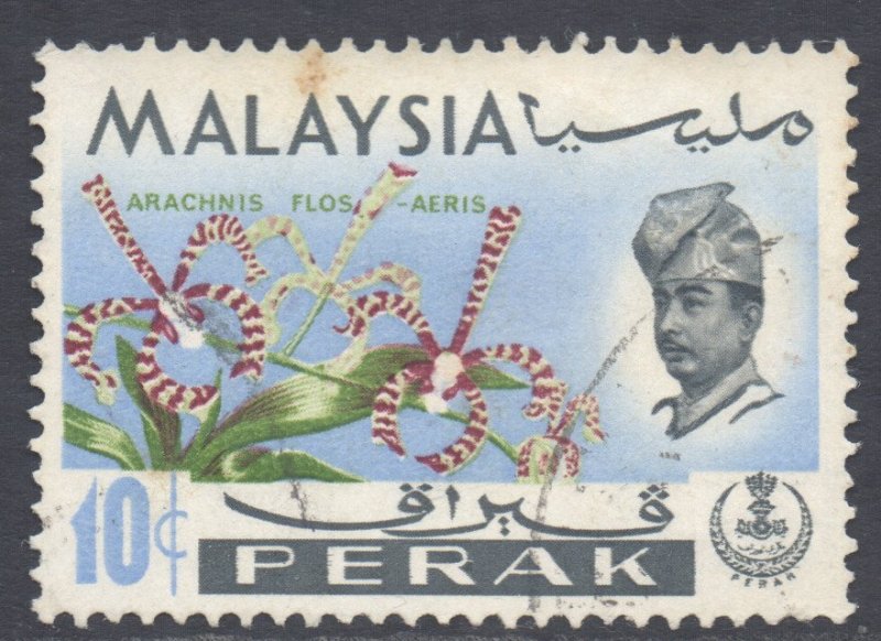 Malaya Perak Scott 143 - SG167, 1965 Orchids 10c used