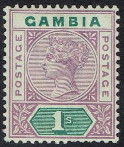 GAMBIA 1898 QV KEY TYPE 1/-