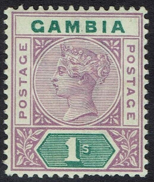 GAMBIA 1898 QV KEY TYPE 1/-