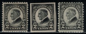 U.S. #610-2*  CV $20.50  (#610 is Never Hinged)  Harding Memorial issue