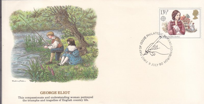 1980, Great Britain: Honoring George Eliot, FDC, Fleetwood (S18734)