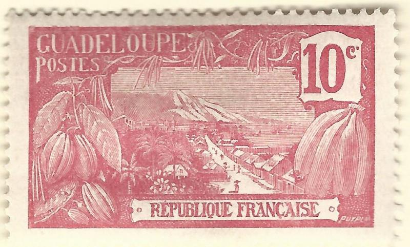Guadeloupe (Sc #59) F-VF Mint OG hr..French Colonies are Hot!