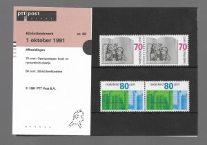 Netherlands 1991 - MNH - Pair - Souvenir Card - Scott #801/802