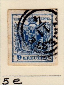 Austria, Sc 5e, Used, 1850, Coat of Arms (Type III) Trieste Cancel