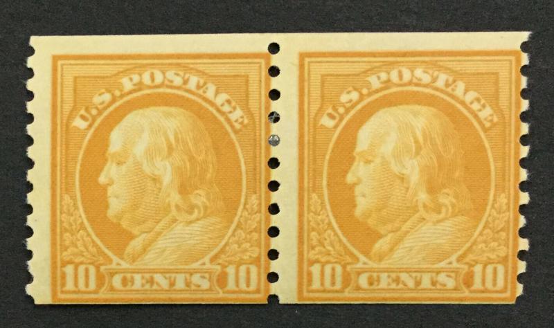 MOMEN: US #497 PAIR MINT OG H #28127