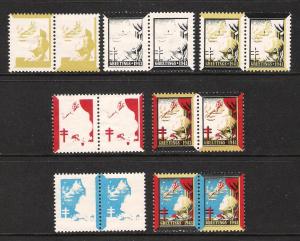 1943 Christmas Seal - Progressive Proofs