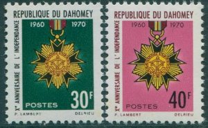 Dahomey 1970 SG412-413 Independence set MNH