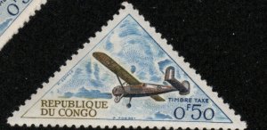 Congo Republic J40 - Mint-NH - 50c Broussard Plane (1961)
