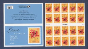 USA - 3898a - S/A MNH - Love Flowers - $7.40 sheet of 20 - 2005