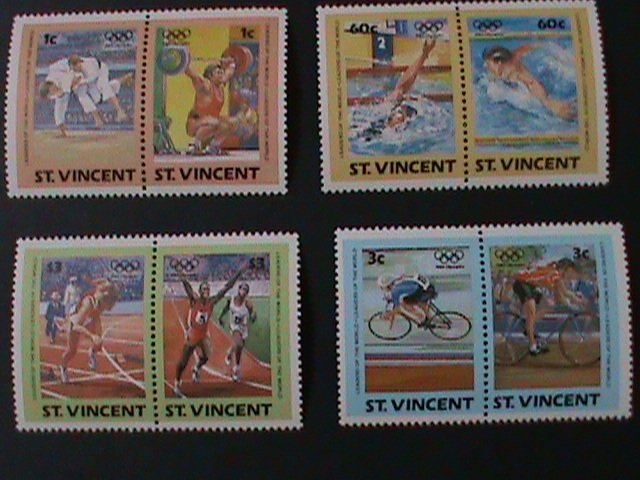 ST.VINCENT-1984-SC#765-8 -SUMMER OLYMPIC GAMES-PAIRS- MNH-COMPLETE SET VF