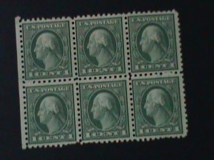 ​UNITED STATES-1921-SC#543-BLOCK OF 6-MNH-VERY FINE 62 YEARS OLD-LAST ONE