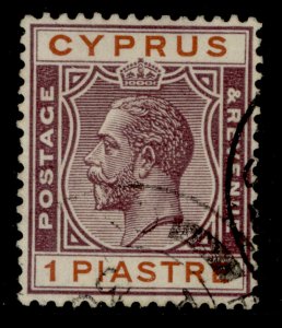 CYPRUS GV SG106, 1pi purple & chesnut, FINE USED. 