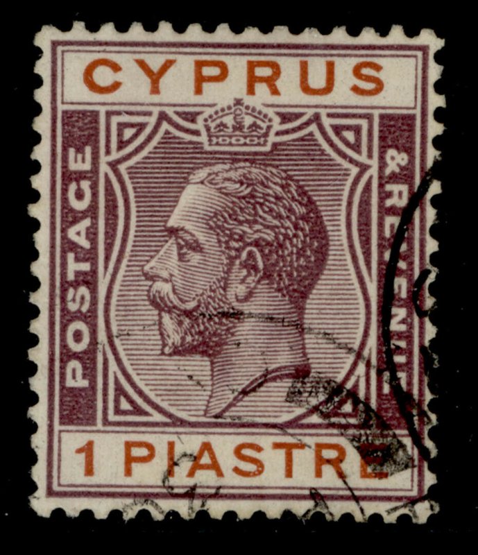 CYPRUS GV SG106, 1pi purple & chesnut, FINE USED.