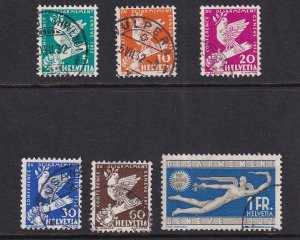 Switzerland   #210-214   used  1932    Peace   dove