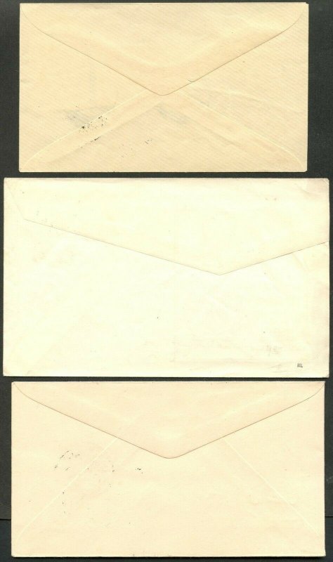 AFGHANISTAN Sc#392-3, 415-6, 425-6 1951-54 Three Cpl Sets on Rare Unaddr FDCs