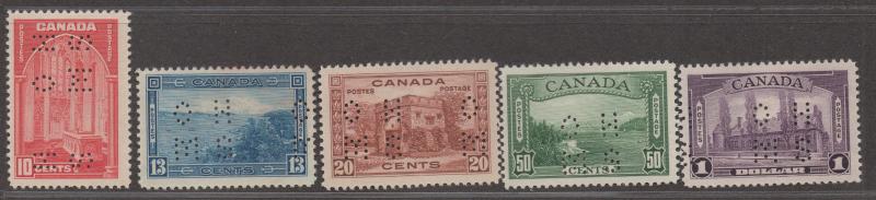 **Canada SC#O241-45, MNH/LH, VF, Complete Set, 10, 20 & 50¢ are NH - Sound