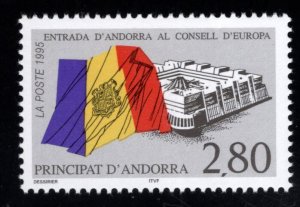 Andorre (French) Andorra Scott 458 MNH** Flag stamp