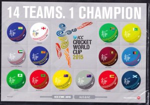 New Zealand 2015 ICC World Cup Mint MNH Miniature Sheet SC 2573