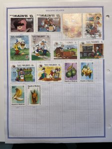 Collection of Maldives stamps