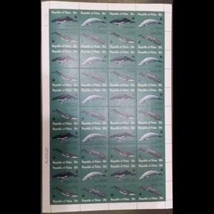 PALAU 1983 - Scott# 27B Sheet of 40-Whales NH