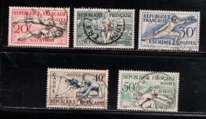 FRANCE Scott # 700-704 Used - Sports