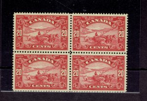 CANADA # 157 Harvesting Wheat Scroll Block of 4 VF mint H/NH