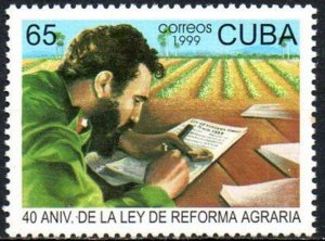 CUBA Sc# 4007 AGRARIAN REFORM Fidel Castro  1999  MNH mint