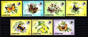 1984 Lesotho 442-447,449 Butterflies 4,10 €