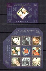 Isle of Man: 2011  Queen Elizabeth II & Prince Philip, Lifetime of Service, MNH