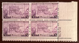 Scott #783 plate block Fine MNH