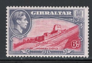 Gibraltar 1938 King George VI & Moorish Castle 6p Scott # 113 MH