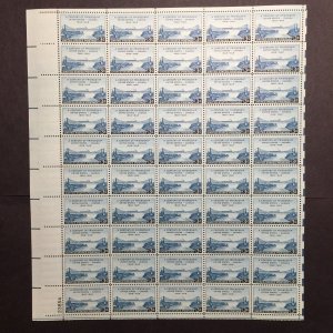 US, 961, US-CANADA FRIENDSHIP, FULL SHEET, MINT NH, 1940'S COLLECTION