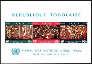 Togo C78a sheet,MNH.Michel Bl.30. UN 1967.Mural by Jose Vela Zanetti.