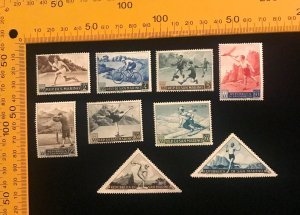 San Marino, Scott 327-334 & C90, MH, complete set of 9