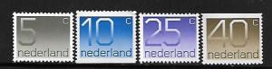 NETHERLANDS, 536-539, MNH, QUEEN TYPE OF 1969