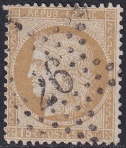 France 1873 Sc 61 used 26 Paris star cancel