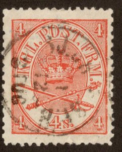 Denmark Scott 13 Used.