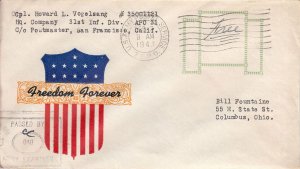 United States A.P.O.'s Soldier's Free Mail 1944 U.S. Army Postal Service, 7 B...