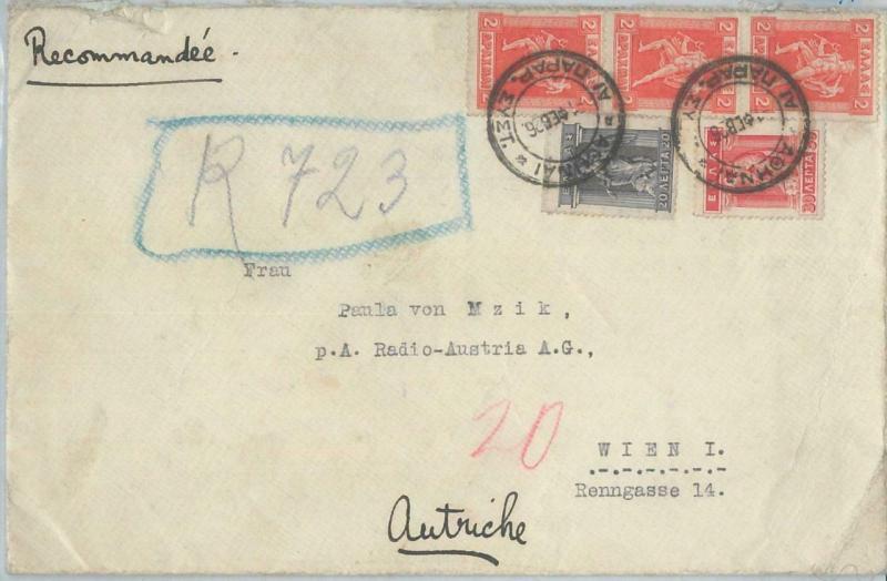 77546 - GREECE  - Postal History -  REGISTERED  COVER  to  ITALY  1926