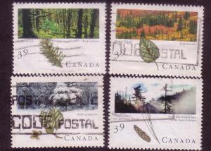 1283-1286 Majestic Forests of Canada, used cv $1.40