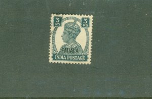 PATIALA INDIAN STATE 102 USED BIN $0.50