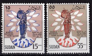 Sudan 1960 Sc#128/129 UPROOTED OAK WORLD REFUGEE YEAR Set (2) MNH