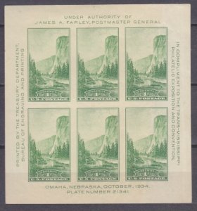 1934 United States 364/B6b Natl Parks Issue YOSEMITE