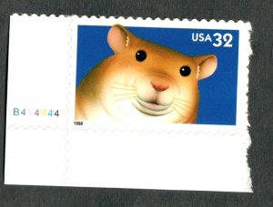 3234 Bright Eyes MNH plate number single - PNS