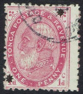 TONGA 1891 KING STARS OVERPRINT 1D USED