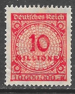 Germany 286: 10mil m Numeral, MH, F-VF