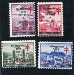 Yugoslavia, Lubiana  1941  Italian Occupation, Sassone 57 - 60 F-VF NH Raybau...